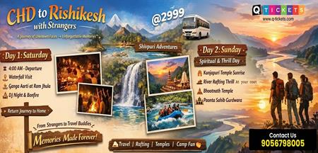 Chandigarh to Rishikesh With Strangers  By Destination Diary  Shivpuri Adventures